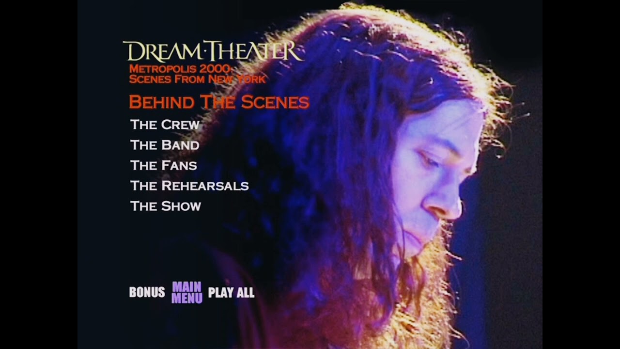 Dream Theater - Metropolis 2000 : Behind The Scenes Menu