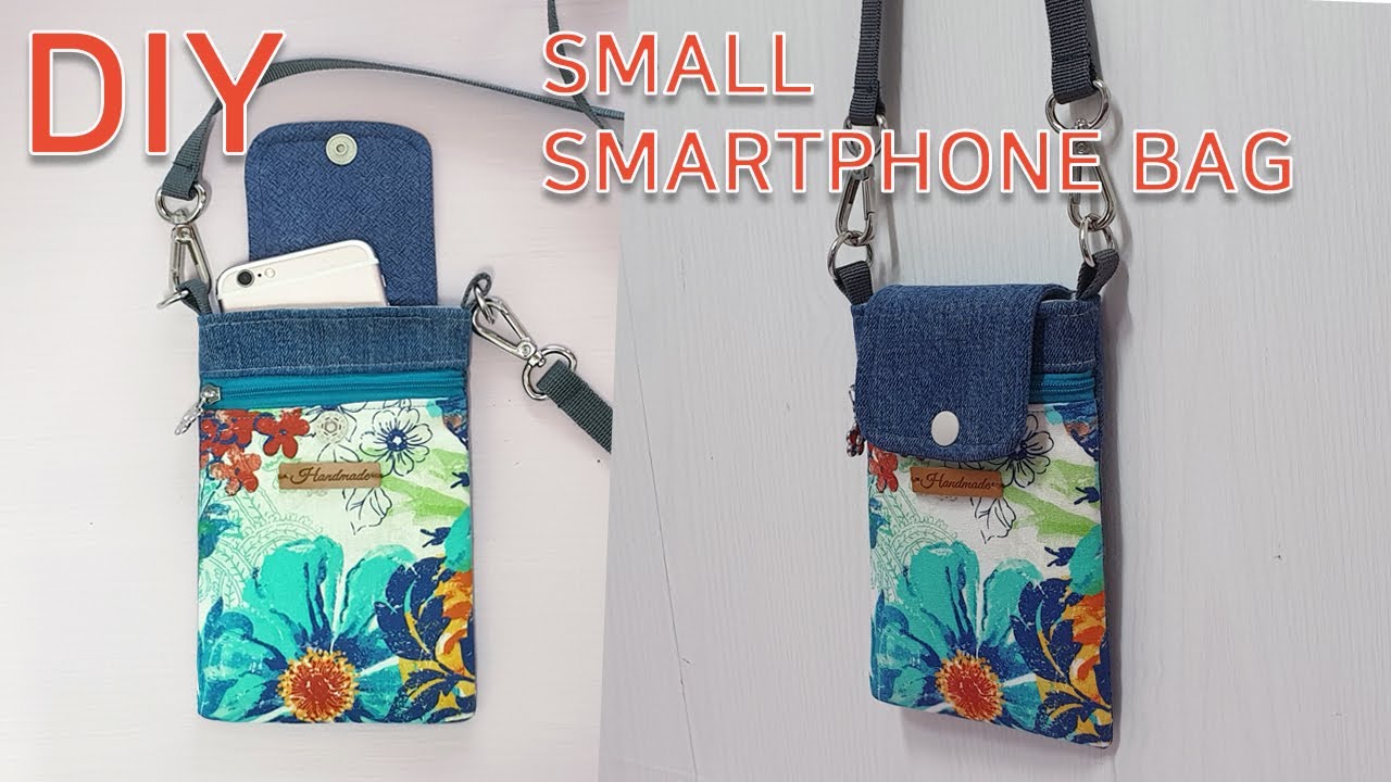 DIY Small smartphone bag/Make a cell phone pouch/휴대폰 미니백 만들기/미니 크로스백만들기 [JSDAILY]
