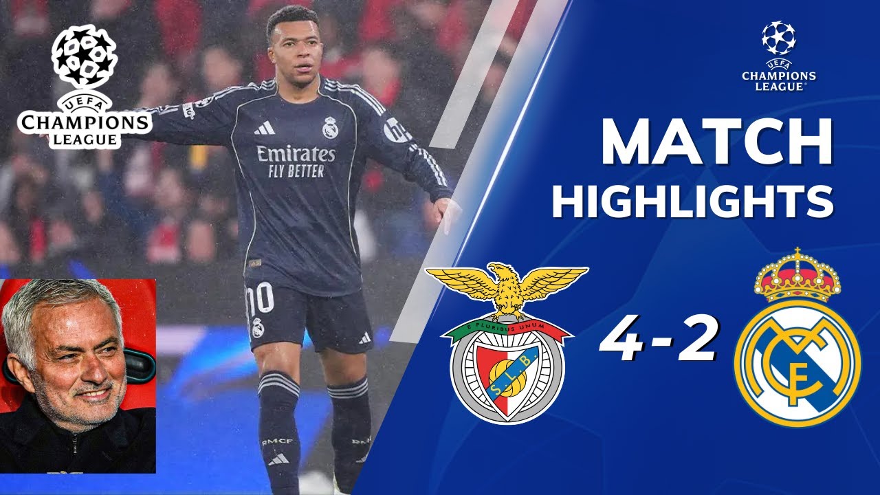 The Special One💥 Benfica 4-2 Real Madrid - All Goals & Highlights – Champions League 2025/26
