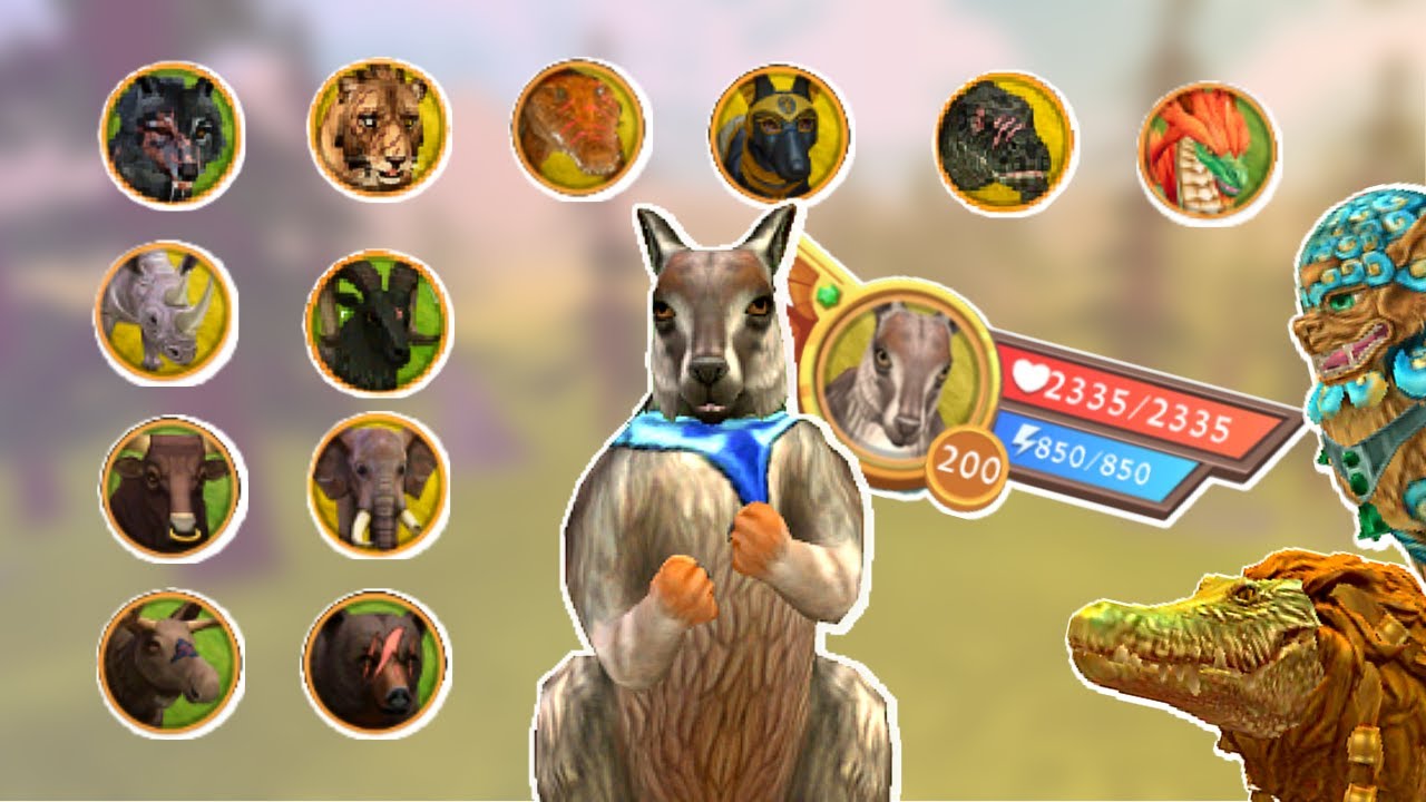 👑 Победить всех боссов с помощью кенгуру 200-го уровня в WildCraft