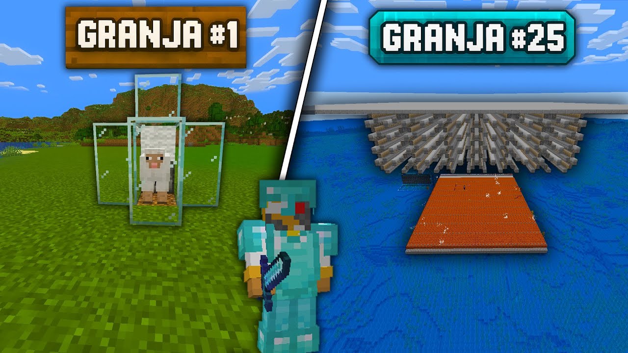 Construí 25 GRANJAS en Minecraft... ¡Cada una más difícil que la anterior! 😱