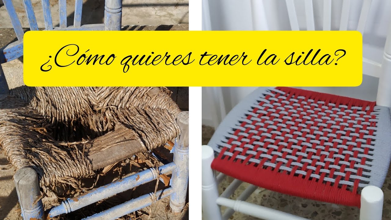 #Sillas 😍Arreglar asiento con cuerdas, 