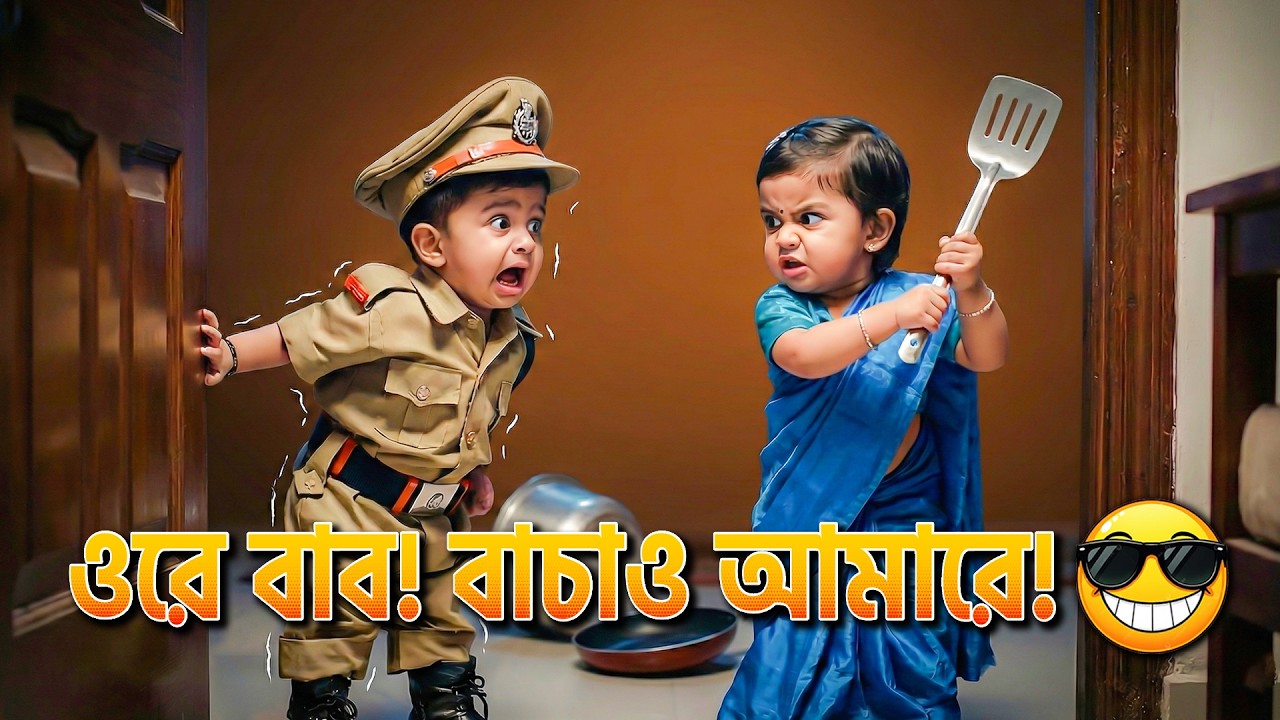 পুলিশ যখন বউয়ের ভয়ে অস্থির! 😂 বাবুদের হাস্যকর সব কান্ড | Bangla Funny Video #viral #funnybaby