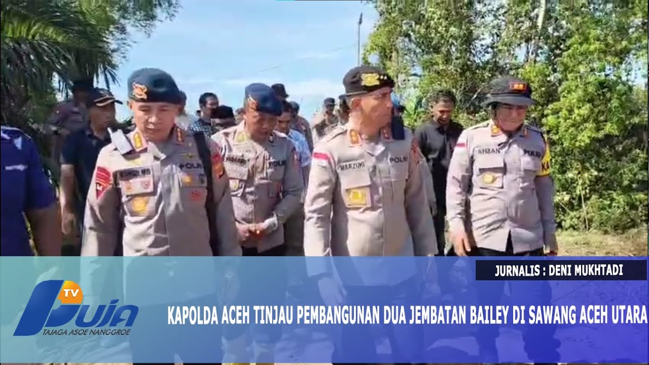 Kapolda Aceh Tinjau Pembangunan Dua Jembatan Bailey di Sawang Aceh Utara