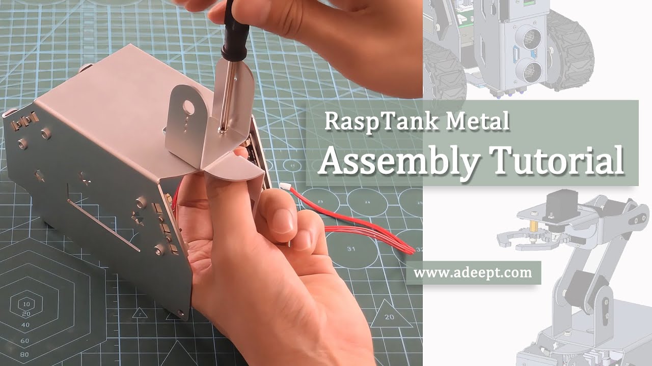 Adeept RaspTank Metal Assembly Tutorial | Smart Car Kit with 4-DOF Robotic Arm for Raspberry Pi
