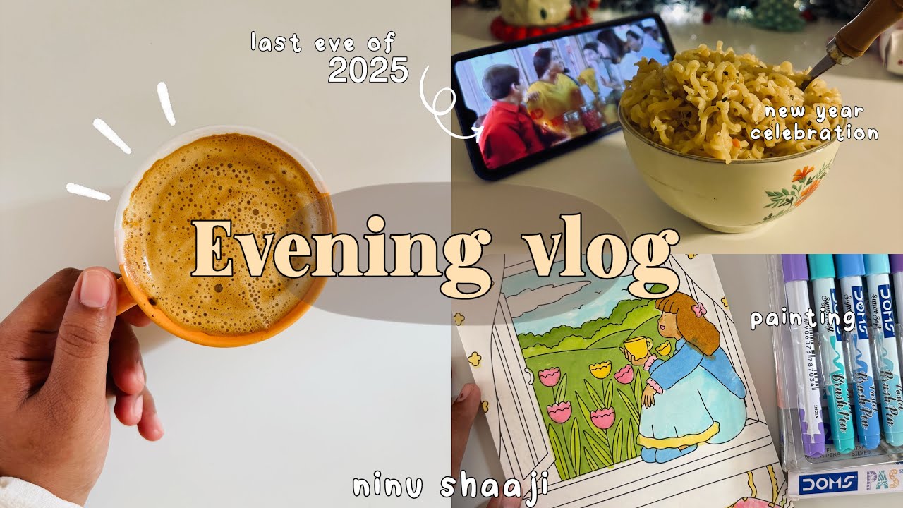 Evening VLOG☕️🌱| last evening of 2025🥹 | ninu shaaji 
