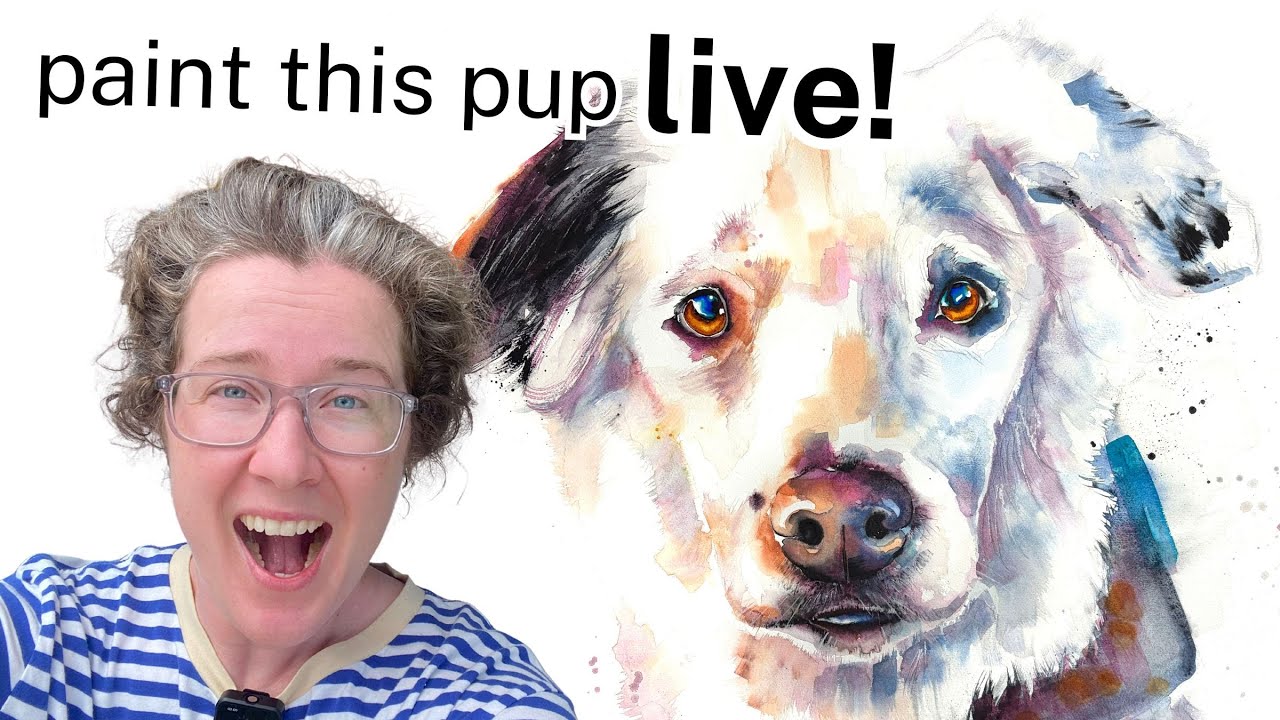 LIVE Hero the Collie Dog Paint-Along