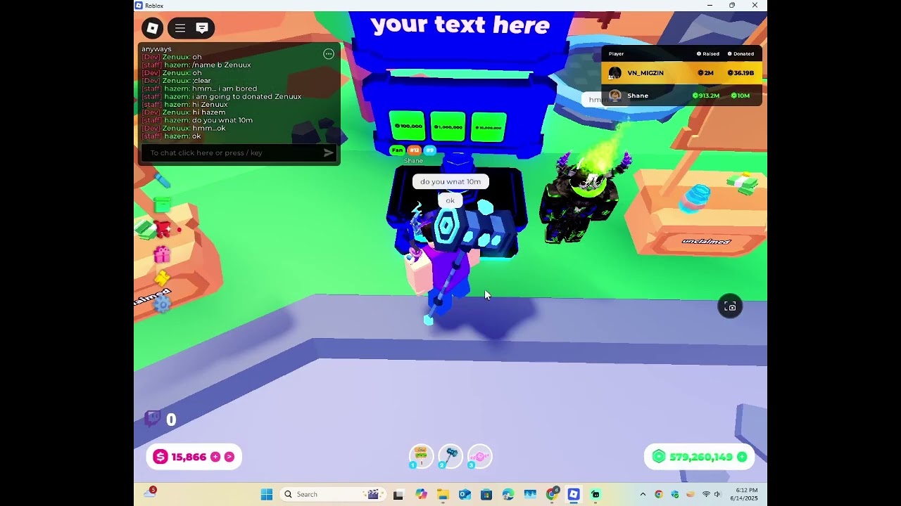 Hazem Donate Zenuux 10M ROBUX