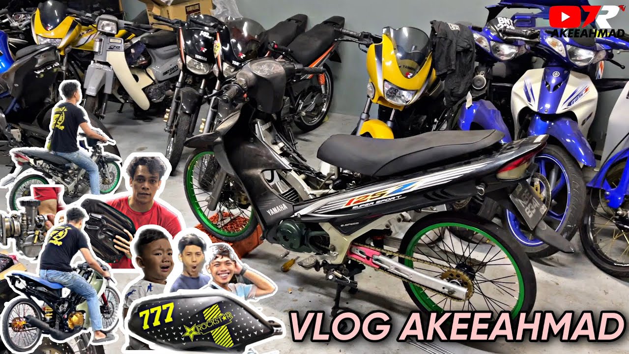 Vlog AkeeAhmad Edisi : Rxz Skala ❌ Rxz 2Kala✔️, Repair 125z BT, RXZ RockStar Palatao, Visor 2tone✔️