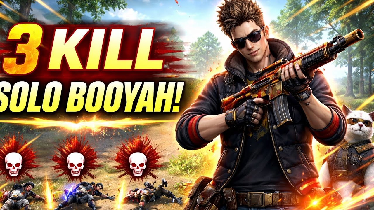 Only 3 Kills But Solo Booyah 😱 | Free Fire MAX Gameplay