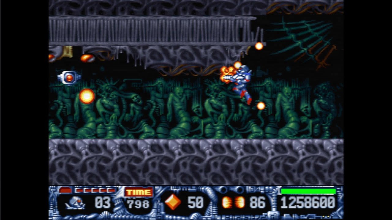 Turrican 2 AGA, Challenge Mode (max. 3 lives), Amiga, WINUAE, 1cc Longplay, 50Hz, Points 4.100.400