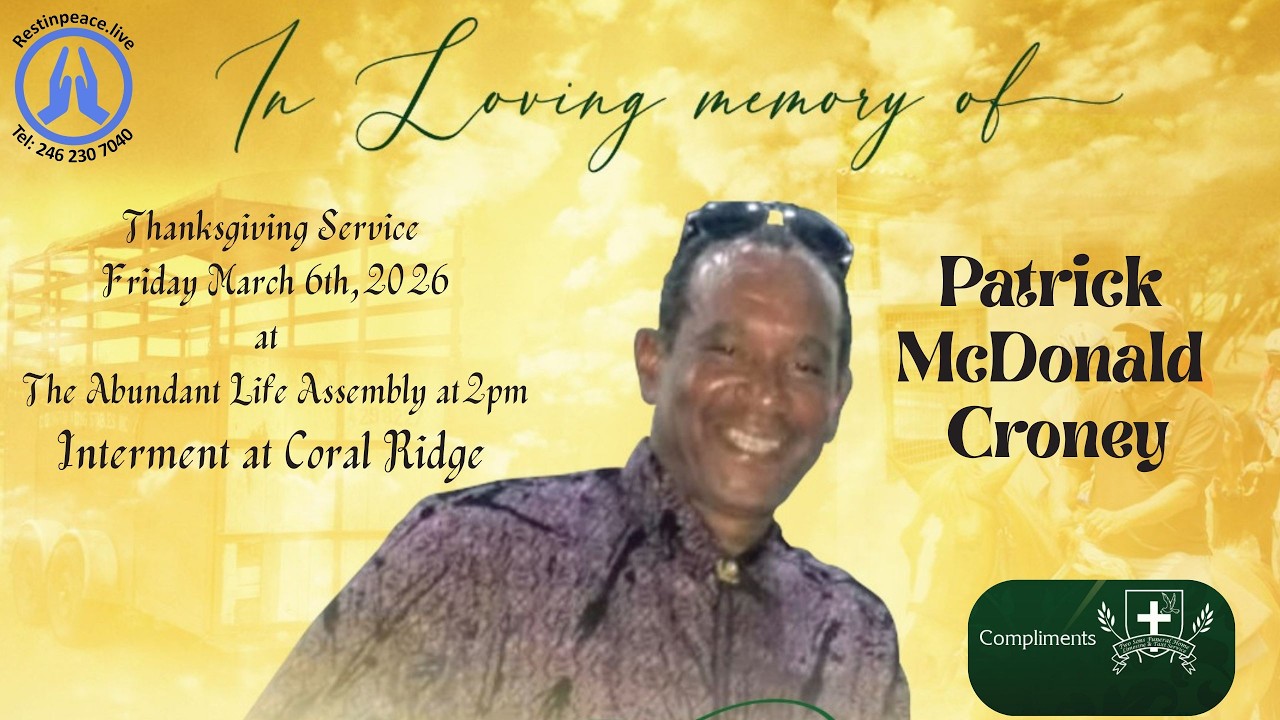 Live Stream of Funeral Service for Patrick McDonald Croney