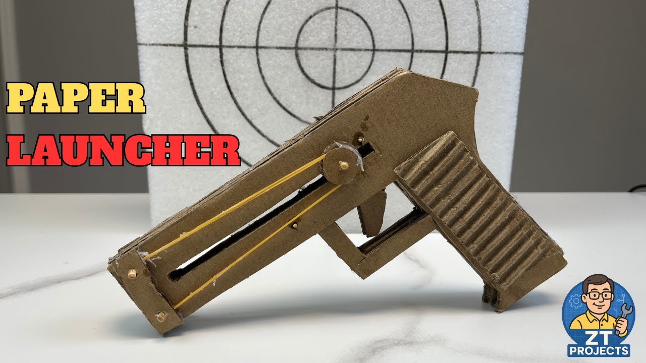 How to Make a Cardboard Rubber Band Shooter | DIY STEM Project