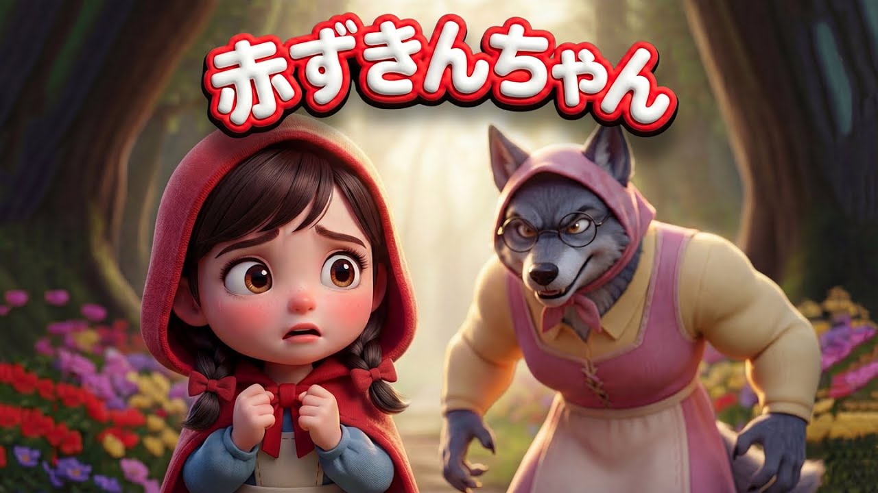 【童話アニメ】赤ずきんちゃん｜知らない人についていっていい？｜子ども向け3D絵本