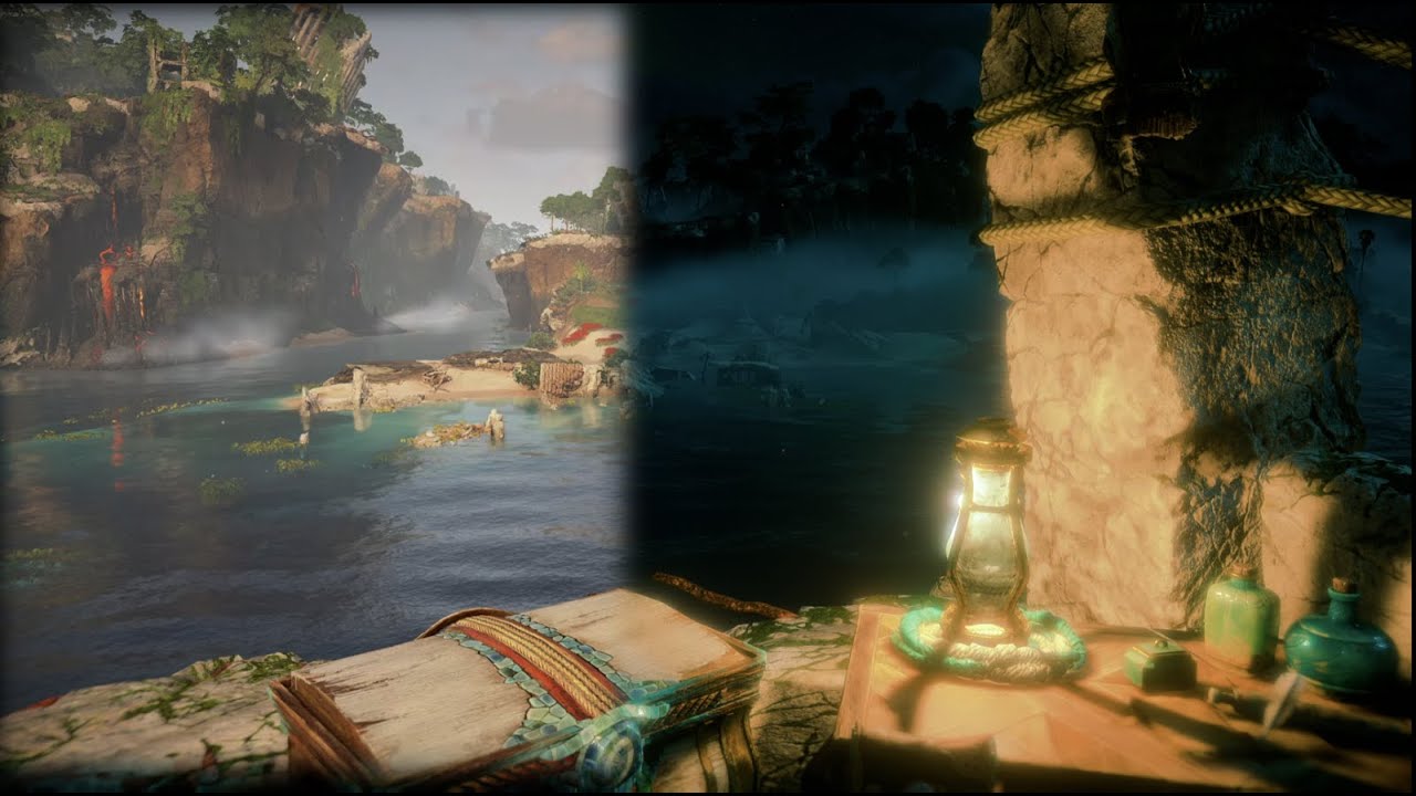 Waterfront lookout: ambient video for D&D/board game settings or relaxing/meditation.
