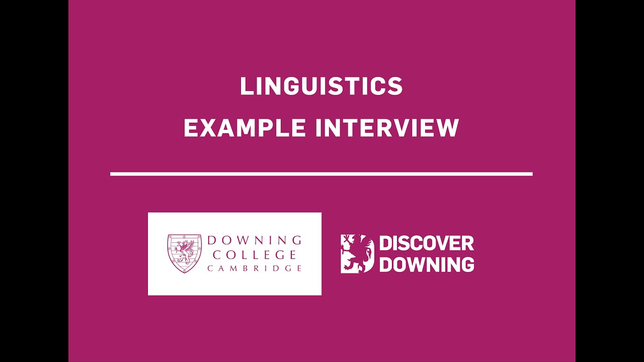 Linguistics Example Interview