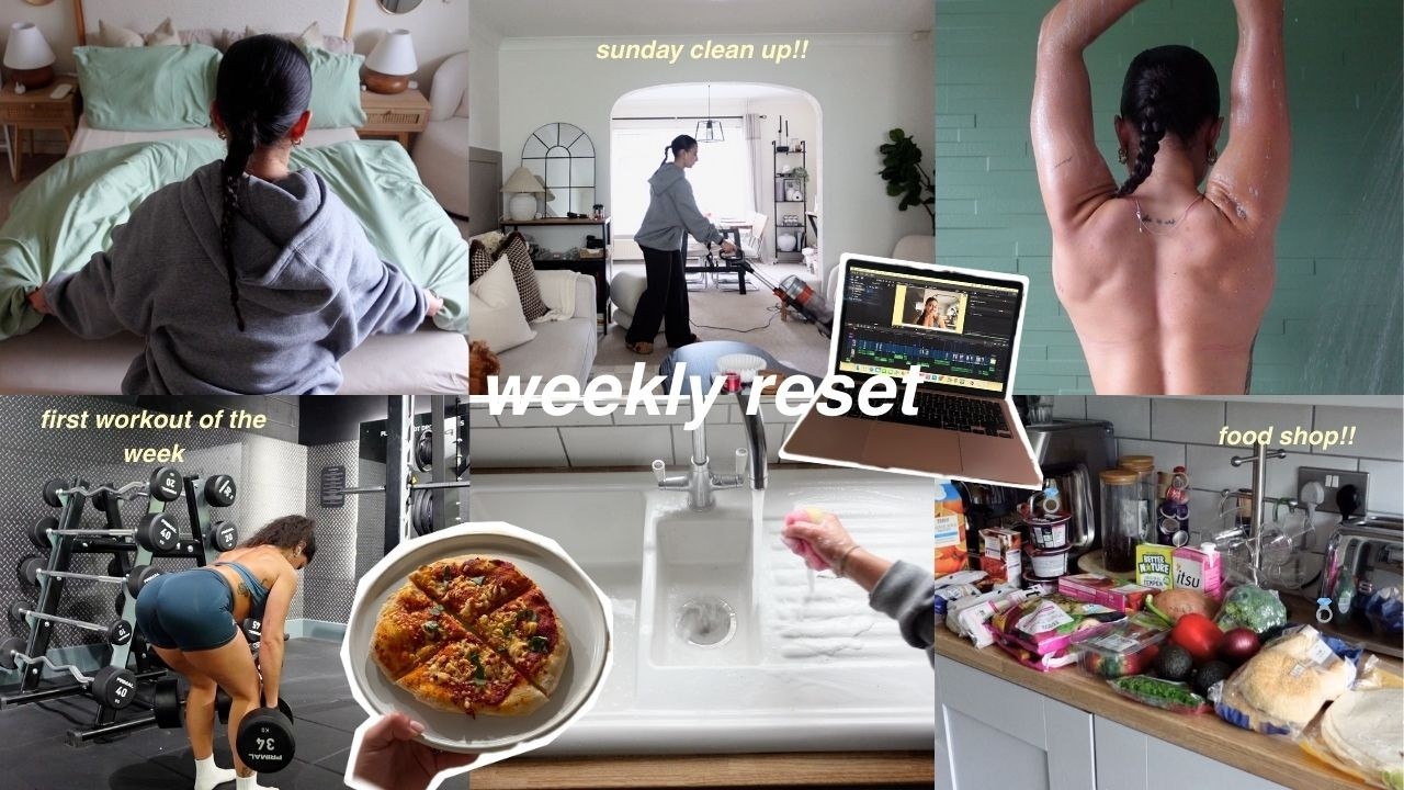 WEEKLY RESET // sunday routine, how I set my week, food shop, PR unboxing!!