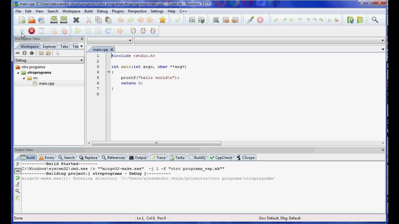 Tutorial CodeLite