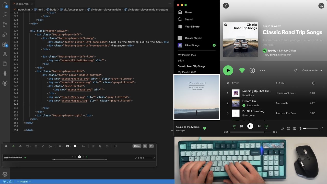 ASMR Programming - Spotify Desktop App - No Talking
