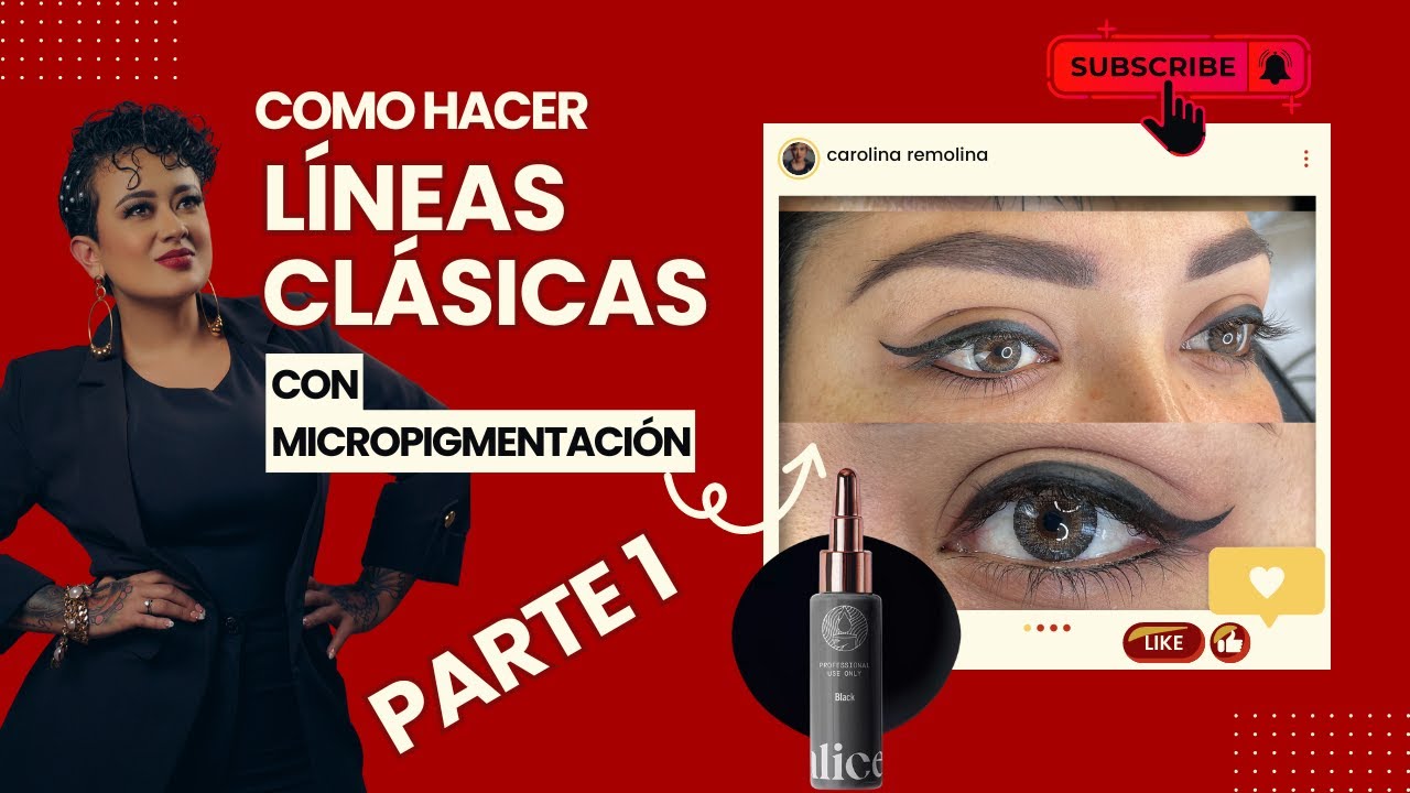 ¿como hacer lineas de ojos CLÁSICAS CON MICROPIGMENTACIÓN?  PARTE 1 DISEÑO Y PREPARACIÓN