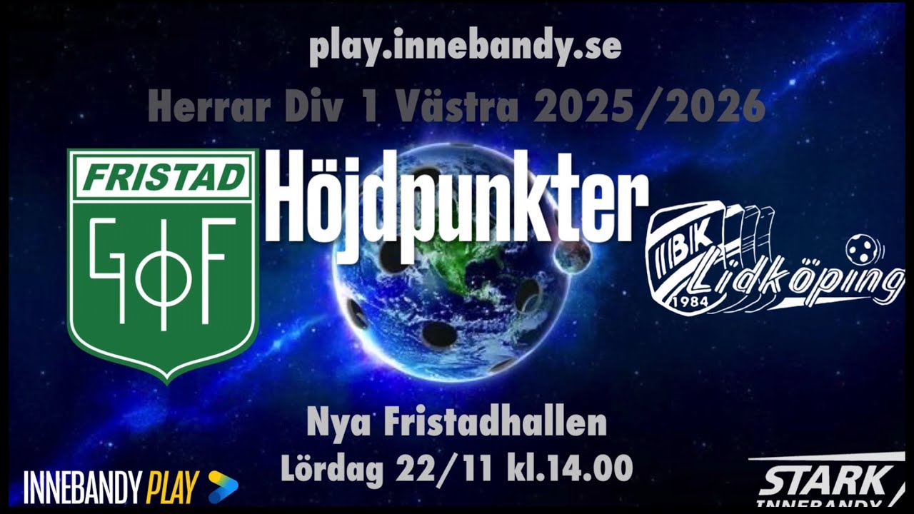 Höjdpunkter Fristad GoIF - IBK Lidköping 2025-11-22