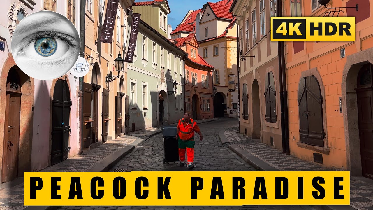 Prague 4K walk: Praha, Peacock paradise - Vojan Gardens (Vojanovy sady) - Czech Republic 🇨🇿 HDR ASMR