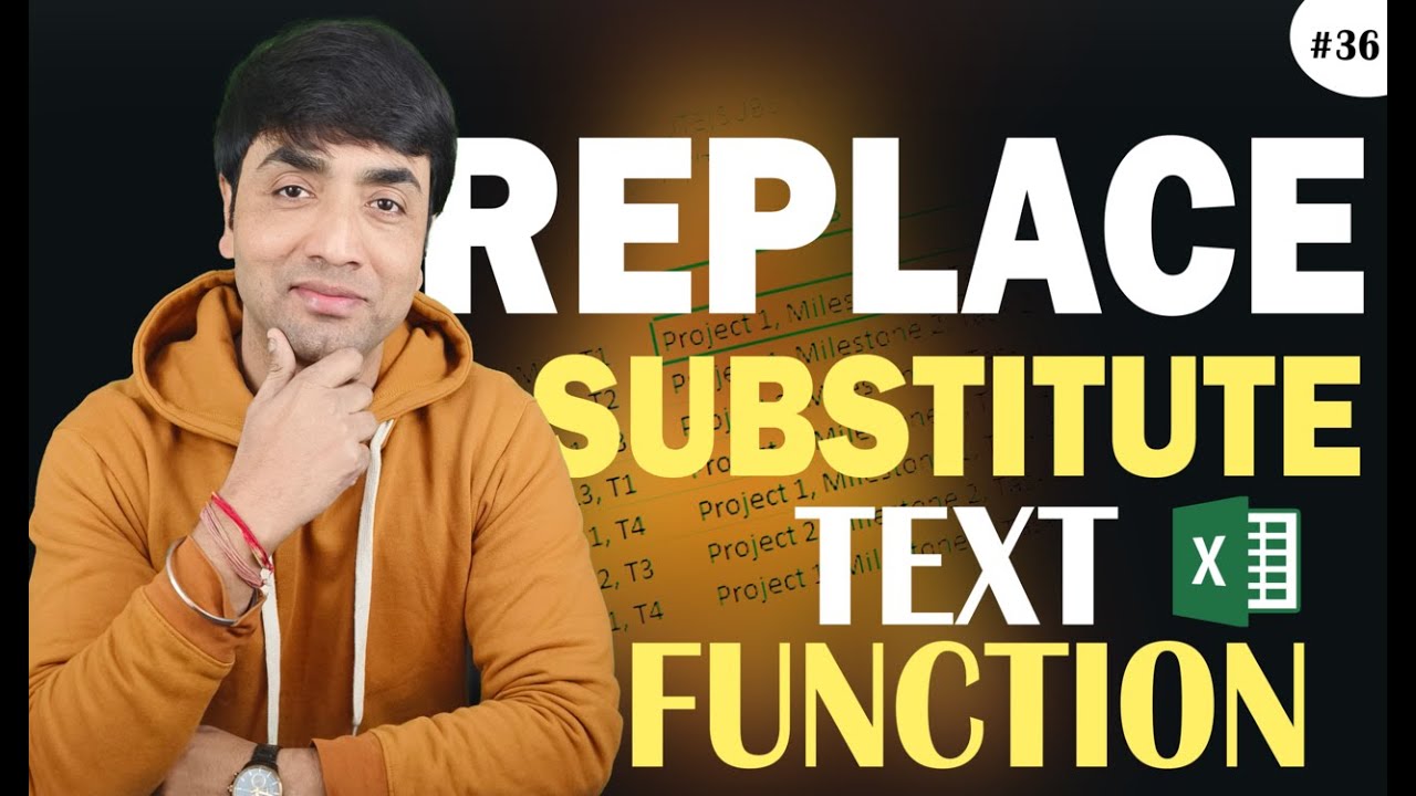 Replace and Substitute Functions | Difference between Replace and Substitute in Excel | in Hindi