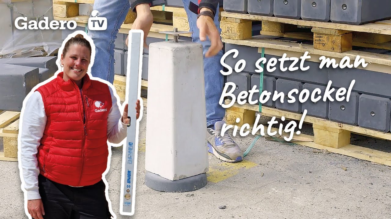 Wie baut man eine Überdachung? So setzt man Betonsockel richtig!