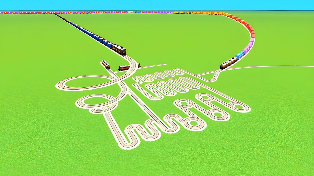 💖TRAIN CROSSIN SLIDE SPRING ROLLING TRACKS FLY TRACK RAILROAD💎RAILWORK BEANG DRIVE 