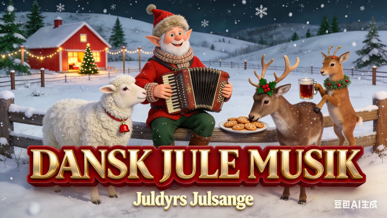 🎄🐭 Rolige Julesange med Dyr | Dansk Julehygge for Børn & Familie