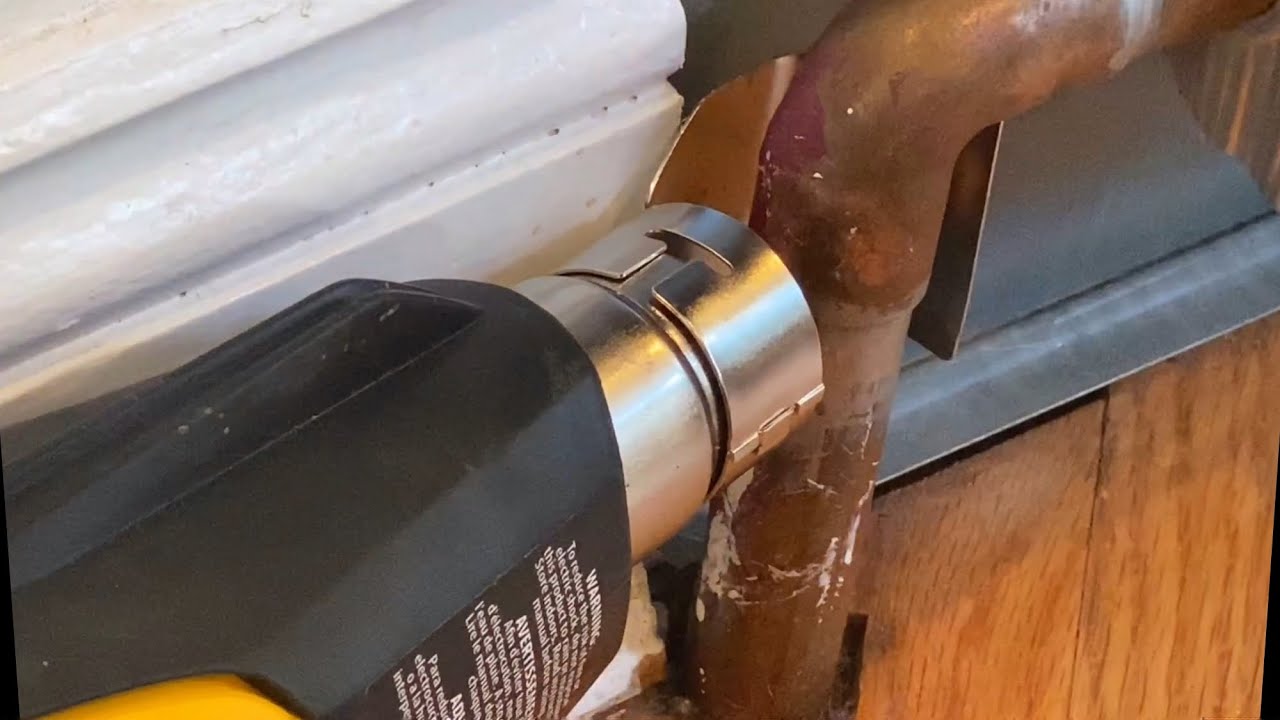 Using Heat Gun To Disconnect Soldered Copper Fitting