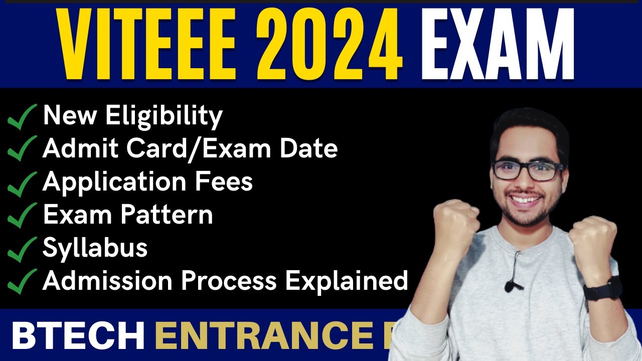 VITEEE 2024 Exam Date | Application Form, Registration, Eligibility, Syllabus |JEE 2024 |VIT Vellore