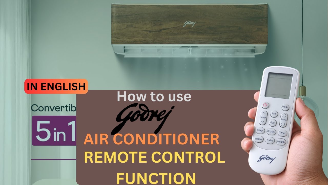Godrej Inverter AC Remote Buttons Explained | English Demo