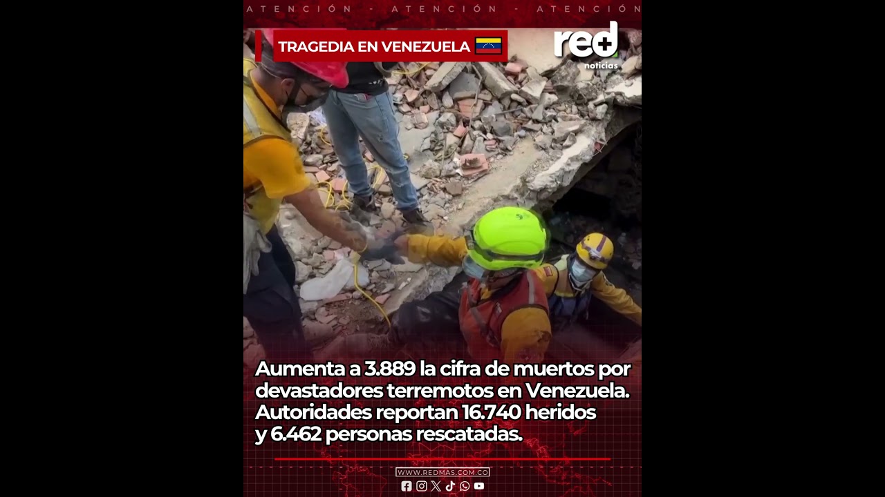 Venezuela actualiza el balance oficial tras los terremotos: miles de personas afectadas
