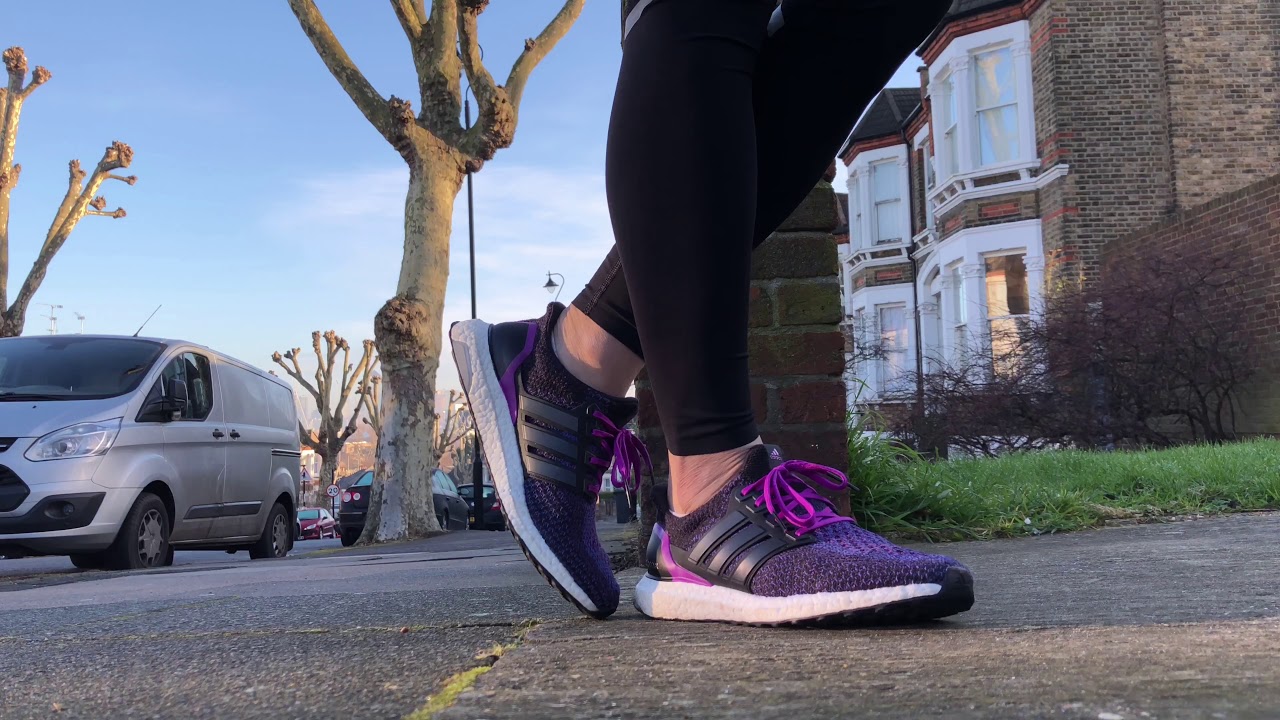 Women's Adidas Ultra Boost 2.0 (Black/Shock Purple)