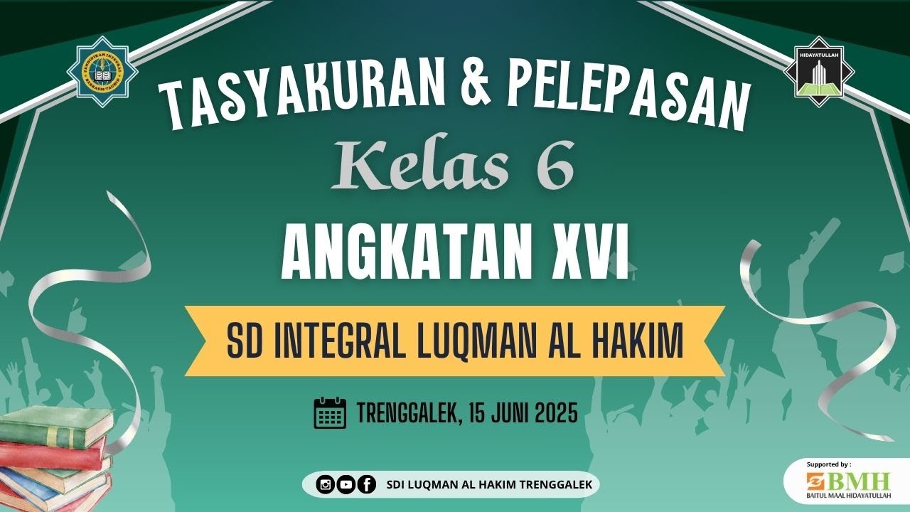 TASYAKURAN & PELEPASAN SISWA KELAS 6 ANGKATAN XVI T.A 2024-2025 | SDI LUQMAN AL HAKIM TRENGGALEK