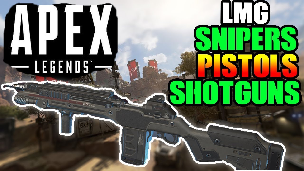 APEX LEGENDS - ALL LMGS/Snipers/Pistols/Shotguns Stats/Damage/Open Attachments (Apex Legends)