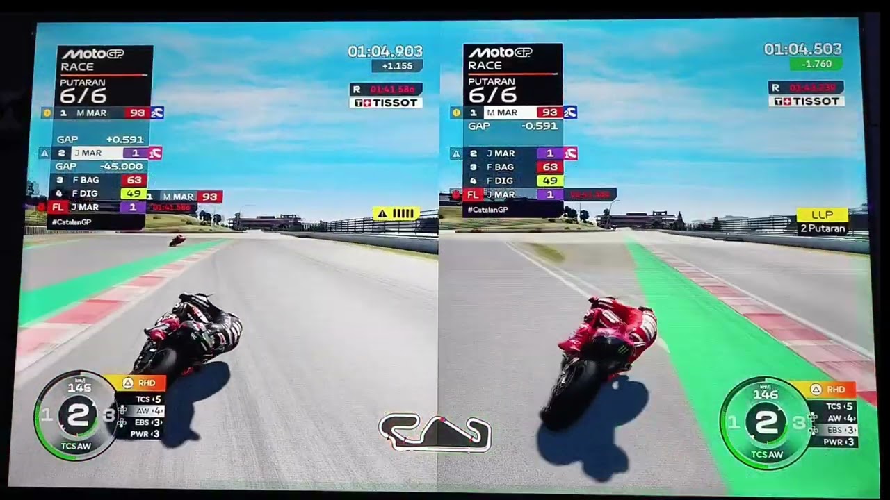 MotoGp 25 PS4 Multiplayer Split Screen Gameplay #catalangp 