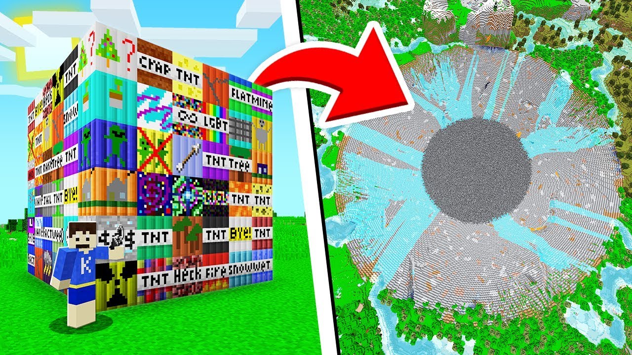 【マインクラフト】60種類の最強TNTを一度に爆破したら世界が滅びましたｗｗｗ【マイクラ実況】