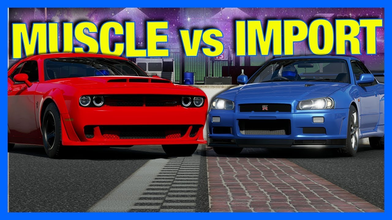 Forza 7 Online : MUSCLE vs IMPORT!!
