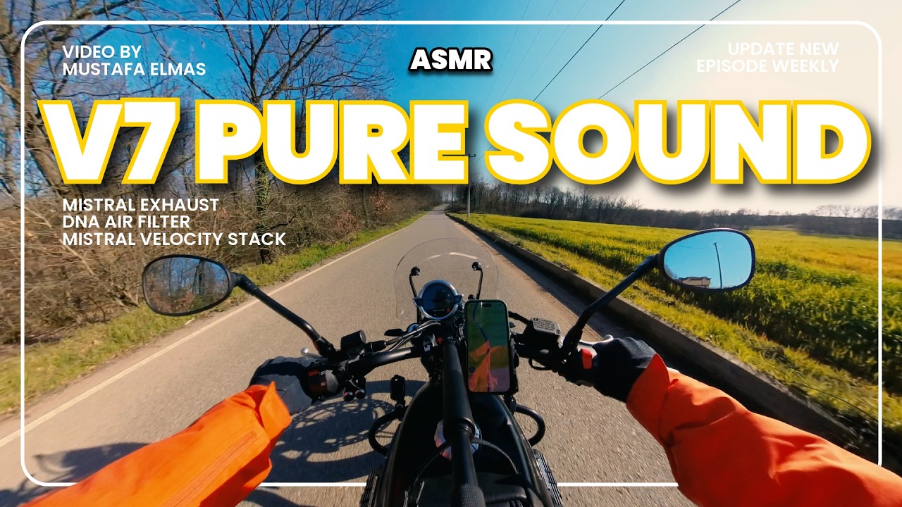Moto Guzzi V7 850 Pure Sound 4K | Mistral Exhaust & DNA Filter | Country Roads