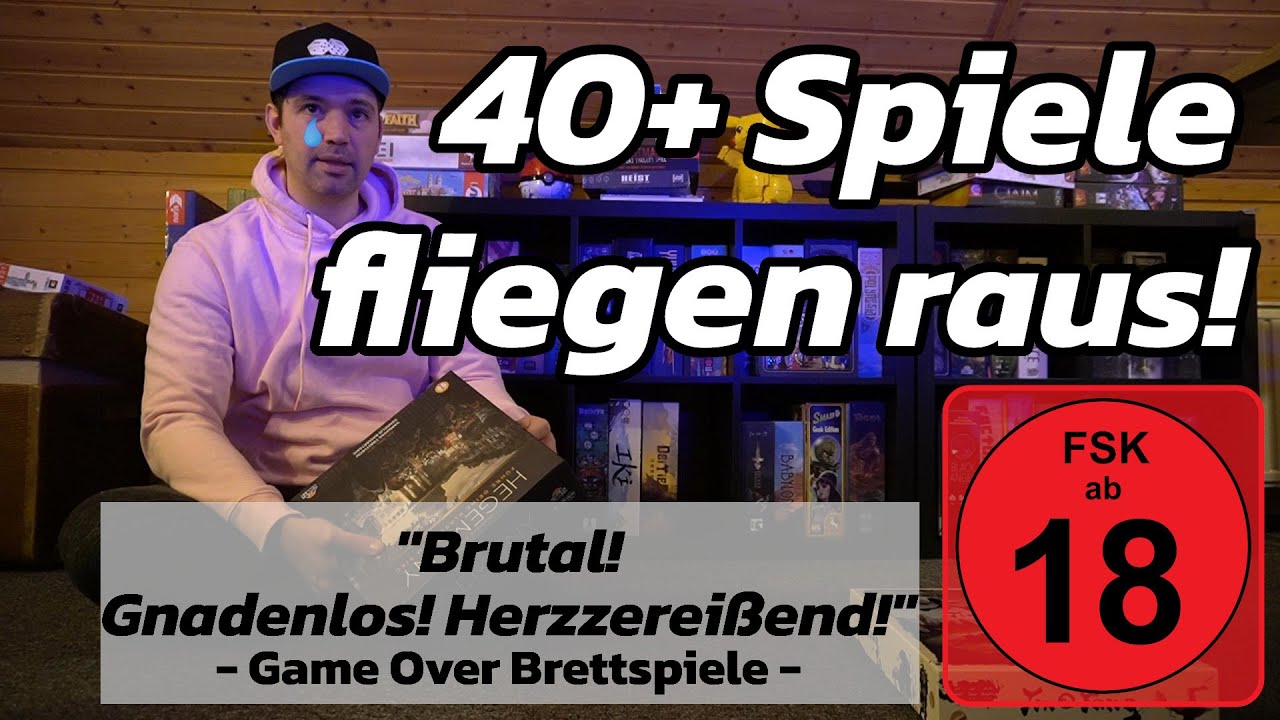 Brettspiel Ausmistvideo - Über 40 Spiele müssen raus!