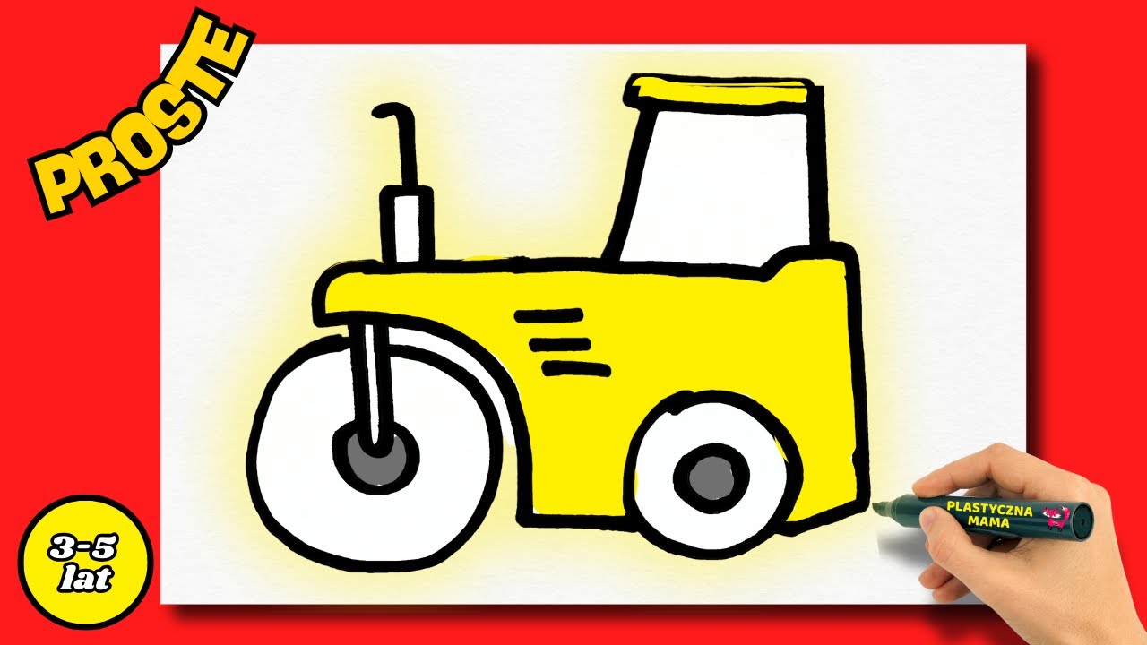 #8 Jak narysować walec drogowy? Łatwy rysunek dla dzieci krok po kroku || How to Draw a Road Roller