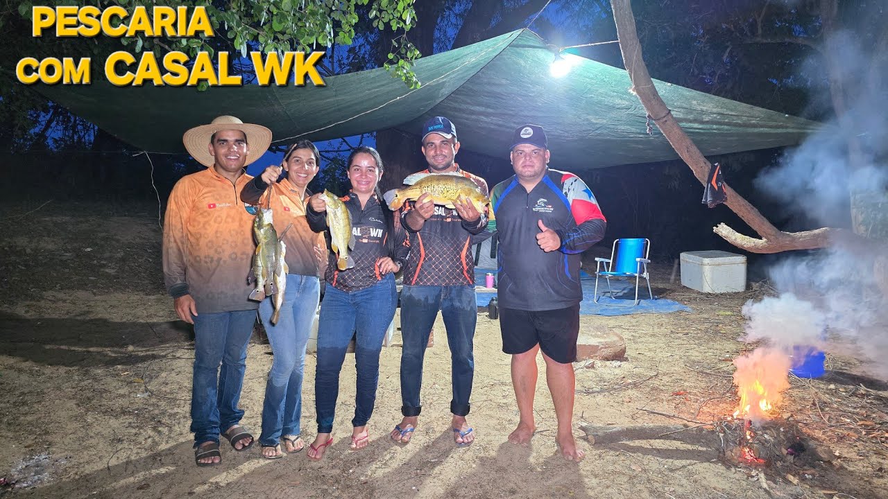 Acampamento  e pescaria  com @Casal WK, pescamos e preparamos o jantar, muita resenha e diversão