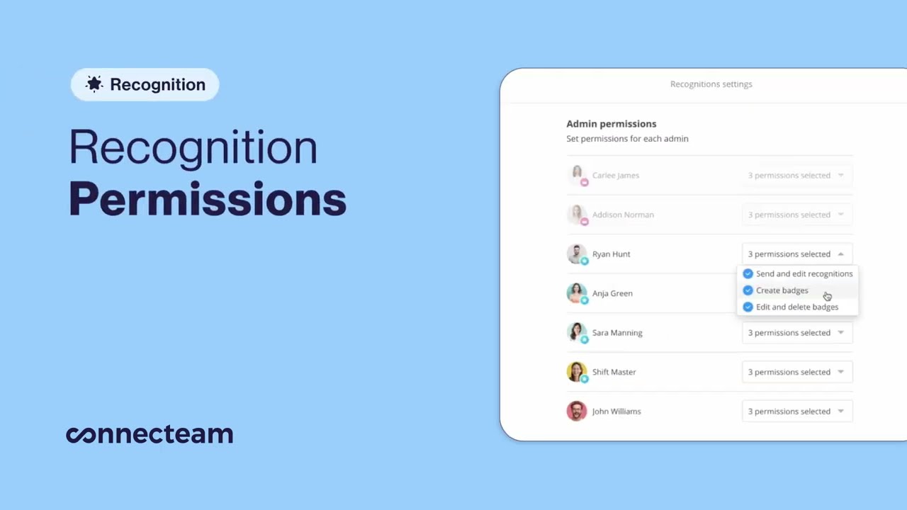 Connecteam | Recognition | Permissions
