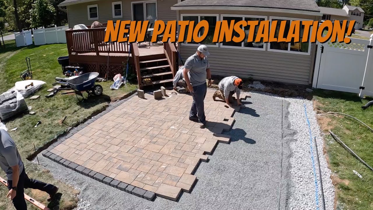 Installing a patio and fire-pit area start to finish!