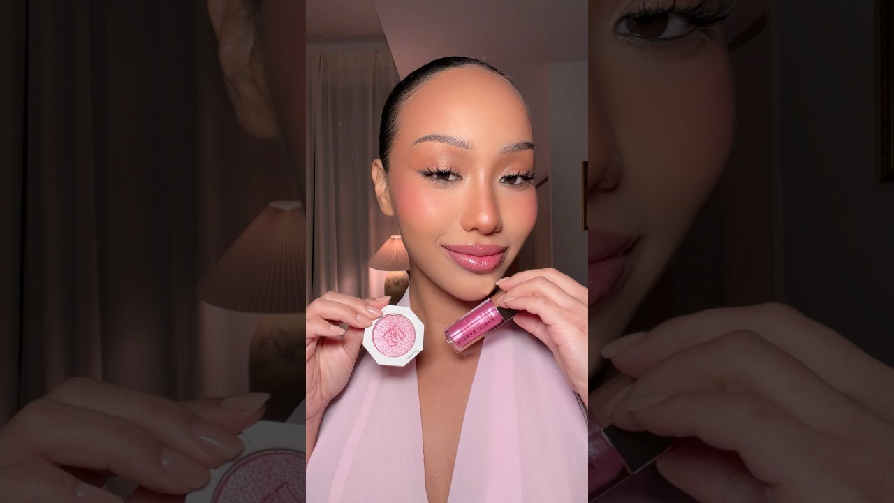 Trying new @fentybeauty wattabrat gloss & highlighter 💕😍 #makeup
