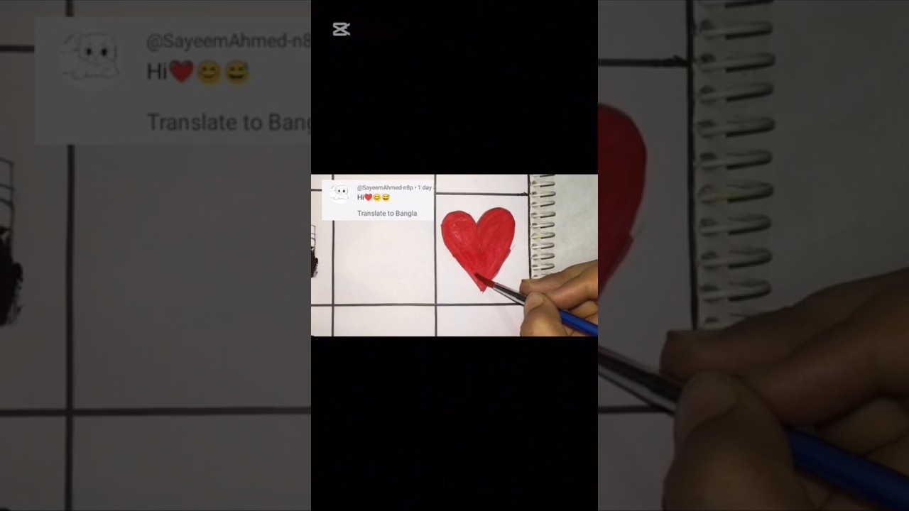 How to Draw and Paint a Perfect Red Heart ❤️ |Step-by-Step Art Tutorial #art #drawingtutorial #heart