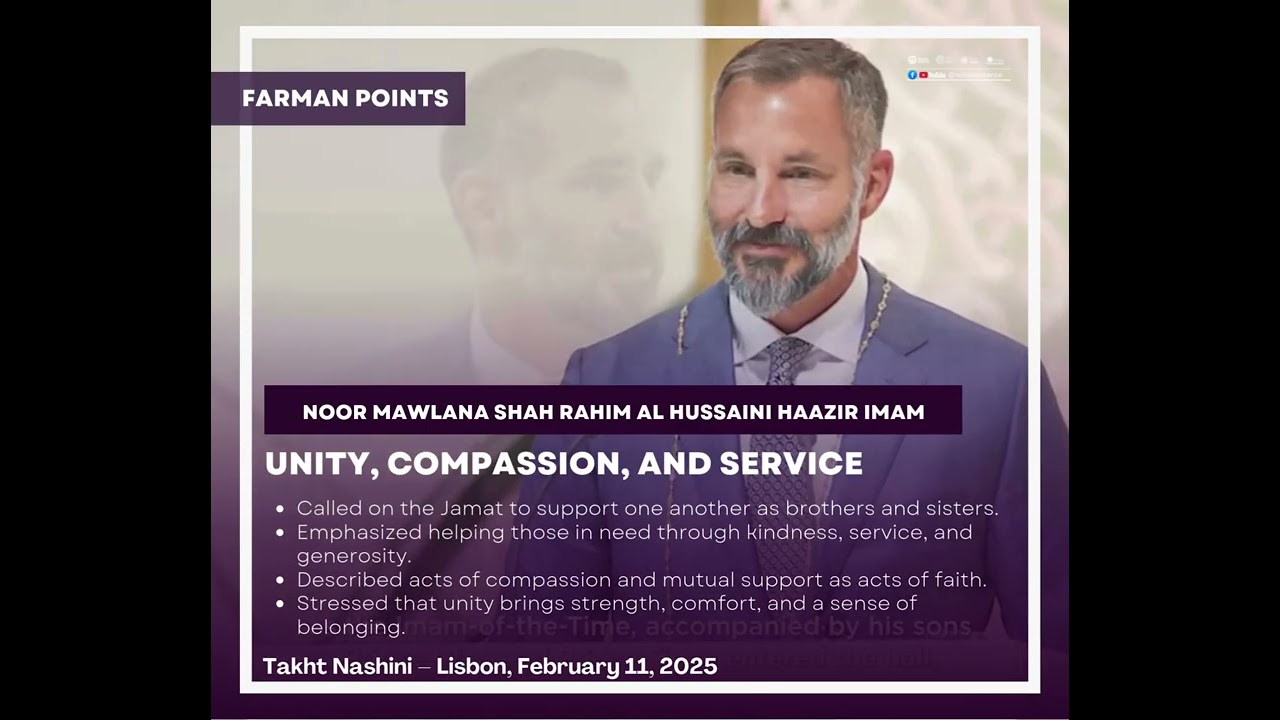 Farman Points | Takht-Nashini Farman: Haazir Imam’s Message on Unity, Compassion & Service