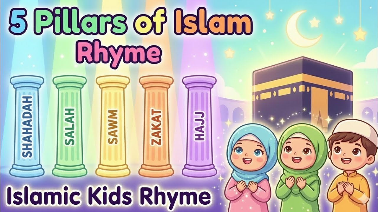 5 Pillars of Islam | Islamic Kids Rhyme | Fun Learning Islamic pillars 🌙✨ | MiniMuslim_Land